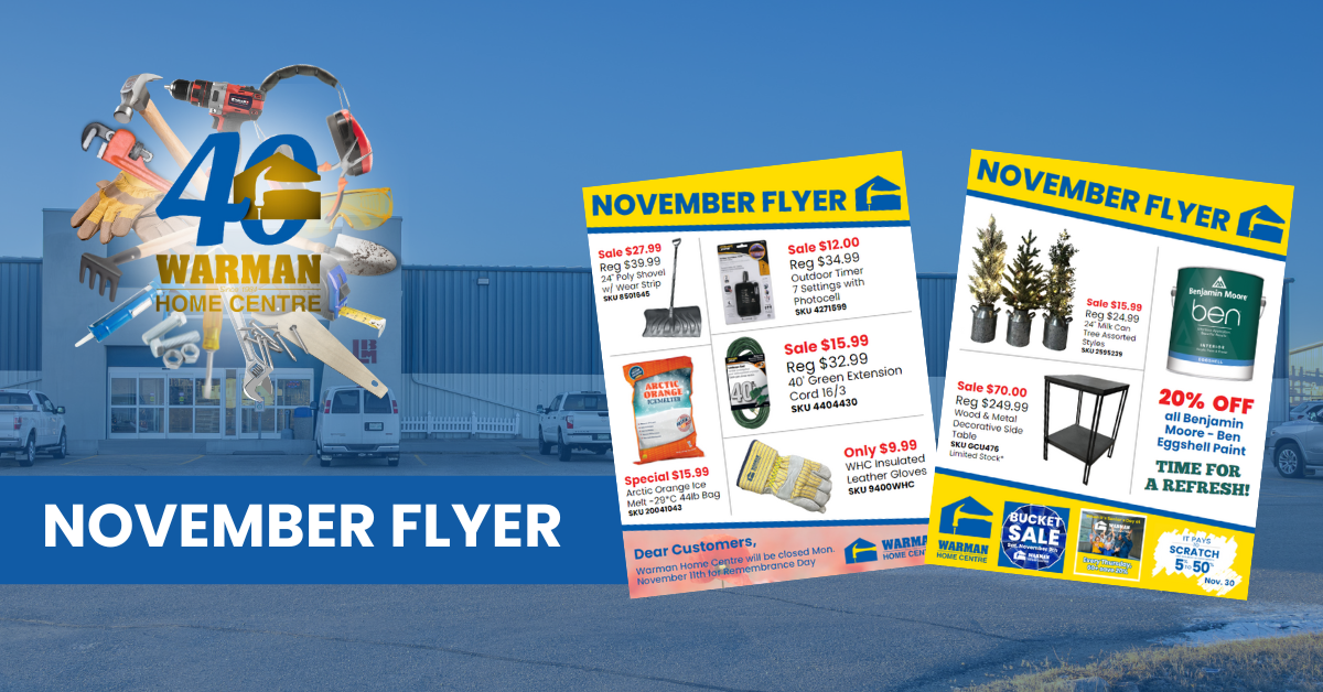 November 2024 Flyer Warman Home Centre